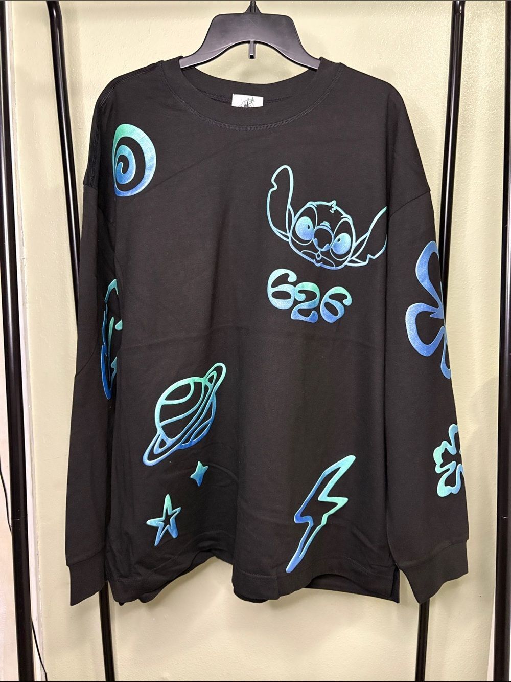 NWT Disney Lilo & Stitch "626" Space Motif Graphic Crewneck - Men's Size XL